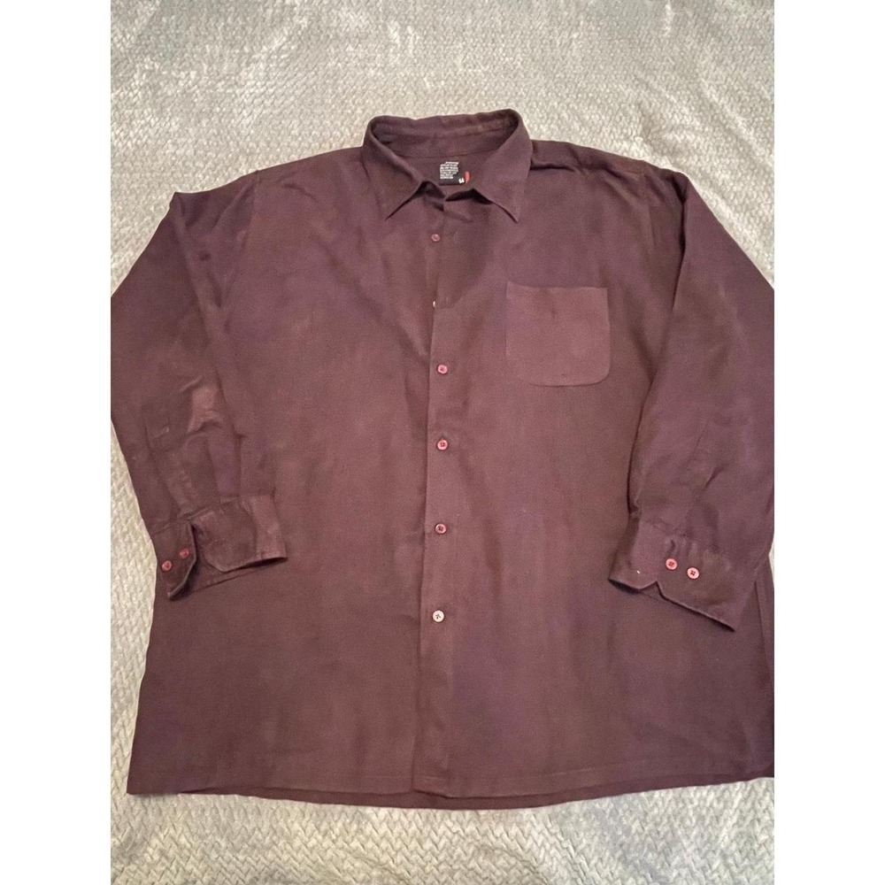 Utopia Mens Long Sleeve Button Down Shirt - Sueded - size XXL